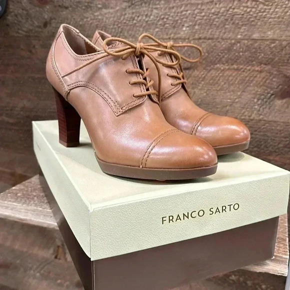 FRANCO SARTO IZARO, WHISKEY BROWN LEARHER SIZE 6.5 - Picture 3 of 12